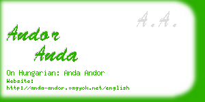 andor anda business card